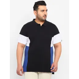 Urbano Plus Colourblocked Polo Collar Cotton T-shirt-picture-14