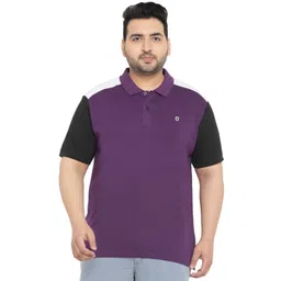 Urbano Plus Colourblocked Polo Collar Pure Cotton Casual T-Shirt image 1