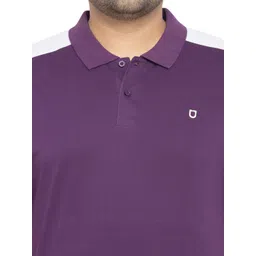 Urbano Plus Colourblocked Polo Collar Pure Cotton Casual T-Shirt image 2
