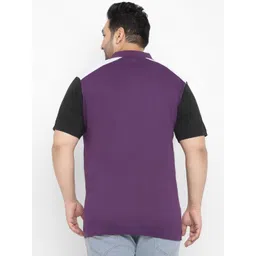 Urbano Plus Colourblocked Polo Collar Pure Cotton Casual T-Shirt image 4