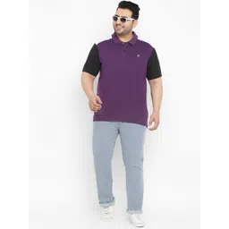 Urbano Plus Colourblocked Polo Collar Pure Cotton Casual T-Shirt image 5