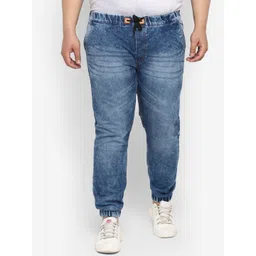 Urbano Plus Men Blue Acid Washed Heavy Faded Jeans-picture-23