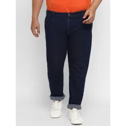 Urbano Plus Men Blue Regular Fit Mid-Rise Clean Look Stretchable Jeans-picture-32