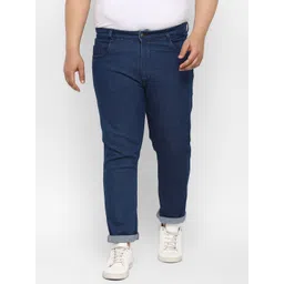 Urbano Plus Men Blue Stretchable Regular Fit Solid Jeans-picture-17