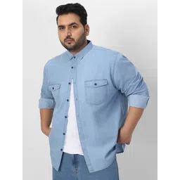 Urbano Plus Men Full Sleeve Regular Fit Casual Denim Shirt-picture-40