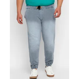 Urbano Plus Men Grey Regular Fit Mid-Rise Clean Look Stretchable Jeans-picture-28