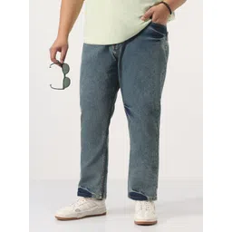 Urbano Plus Men Straight Fit Mid-Rise Heavy Fade Stretchable Jeans-picture-29