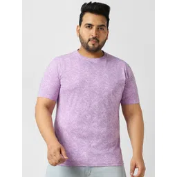 Urbano Plus Men's Lilac Printed Half Sleeve Regular Fit Cotton T-Shirt-picture-11