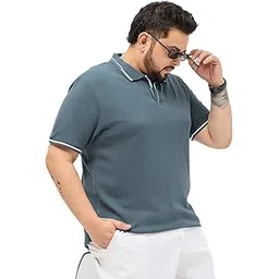 urbano plus Men's Solid Regular Fit Half Sleeve Cotton Polo T-Shirt-picture-51