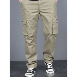 URBANPEAK Men Relaxed Easy Wash Cargos Trousers-picture-14