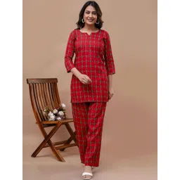 UrbanRang Printed V-Neck Tunic With TrousersCo-Ords-picture-20