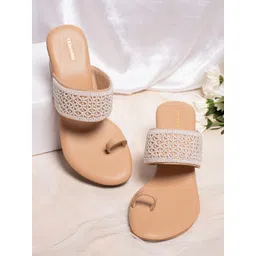 UrbanSway Embellished One Toe Block Heels-picture-34