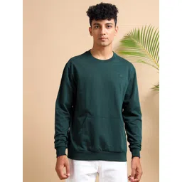 URBARO Men Solid Pullover Pure Cotton Sweatshirt-picture-16