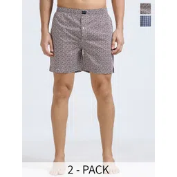 URBARO Pack Of 2 Printed Pure Cotton Boxers 23UBX3236-picture-12