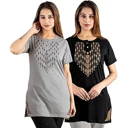 urbe -urban evolution Long Tshirts for Women Combo of 2 | Women Long t Shirt| Long Shirt for Women |Long T-Shirts for Women-picture-50