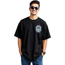 urgear Men Oversized Printed Round Neck Cotton Blend T-Shirt-picture-20