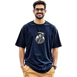 urgear Men Oversized Printed Round Neck Cotton Blend T-Shirt-picture-35