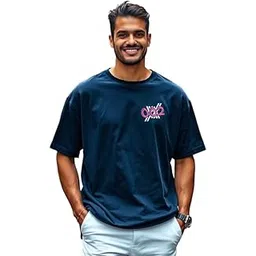 urgear Men Oversized Printed Round Neck Cotton Blend T-Shirt-picture-53