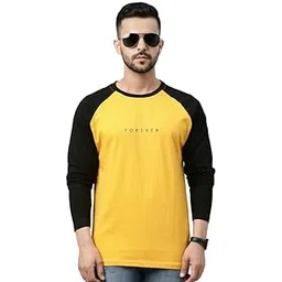 urgear Men's Casual Regalan Full-Sleeve Forever Printed Cotton Blended Round Neck Black T-Shirt-picture-22