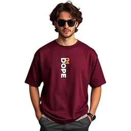 urgear Men's Oversized Casual Stylished Printed Cotton Blended Round Neck T-Shirt-picture-44
