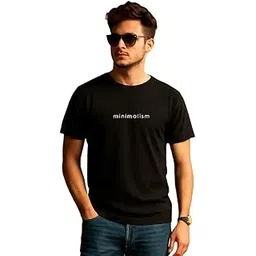 URGEAR Mens Regular Solid Round Neck Cotton Blend Black T-Shirt-picture-18