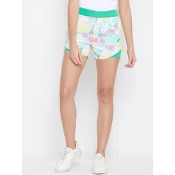 URKNIT Women Floral Printed Mid-Rise Rapid-Dry Sports Shorts-picture-11