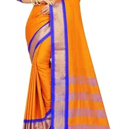 URUFASHIONMART Woven Design Zari Silk Cotton Chettinad Saree-picture-31