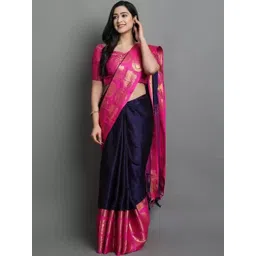 URUFASHIONMART Zari Silk Cotton Dharmavaram Saree-picture-13