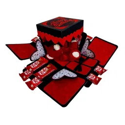us ideal craft Chocolate Explosion Box,Birthday Gift (12 chocolate) Greeting Card (Red & Black) Paper Gift Box-picture-12