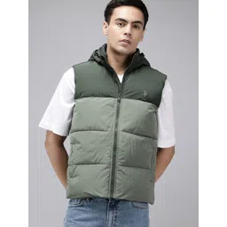 U.S. Polo Assn. Denim Co. Colorblocked Hooded Padded Gilet Jacket-picture-27