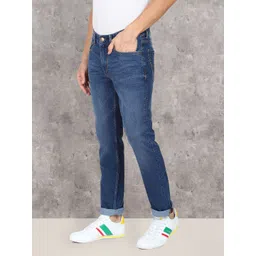 U.S. Polo Assn. Denim Co. Men Blue Slim Fit Light Fade Cuffed Hem Stretchable Jeans-picture-12