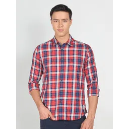 U.S. Polo Assn. Denim Co. Men Checked Slim Fit Casual Cotton Shirt-picture-24