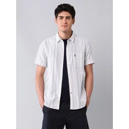 U.S. Polo Assn. Denim Co. Men Classic Fit Vertical Striped Cotton Casual Shirt-picture-30