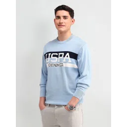 U.S. Polo Assn. Denim Co. Men Cotton Brand Logo Printed Pullover-picture-29