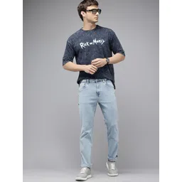 U.S. Polo Assn. Denim Co. Men Harold Slim Straight Fit Heavy Fade Stretchable Jeans image 4