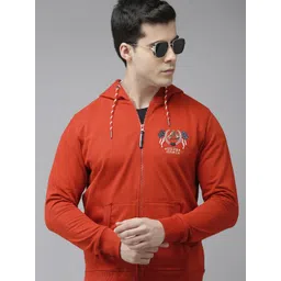 U.S. Polo Assn. Denim Co. Men Red Hooded Brand Logo Sweatshirt-picture-20