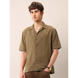 U.S. Polo Assn. Denim Co. Men Relaxed Fit Solid Cotton Linen Casual Shirt-picture-24