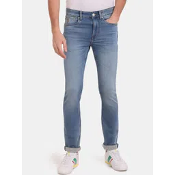 U.S. Polo Assn. Denim Co. Men Slim Fit Low Distress Light Fade Jeans-picture-32