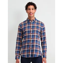 U.S. Polo Assn. Denim Co. Men Slim Fit Tartan Checks Opaque Checked Casual Shirt-picture-16