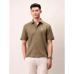 U.S. Polo Assn. Denim Co. Men Textured Outdoor Relaxed Fit Pure Cotton Shirt-picture-42