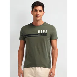 U.S. Polo Assn. Denim Co. Men Typography Printed Round Neck Cotton Slim Fit T-shirt-picture-34