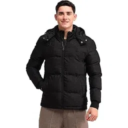 u.s. polo assn. denim co. Men's Black Logo Hooded Long Sleeve Casual Polyester Regular Fit Jacket-picture-13