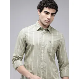 U.S. Polo Assn. Denim Co. Pure Cotton Striped Casual Shirt-picture-21