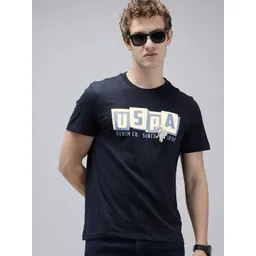 U.S. Polo Assn. Denim Co. Slim Fit Brand Logo Printed Pure Cotton T-shirt-picture-28