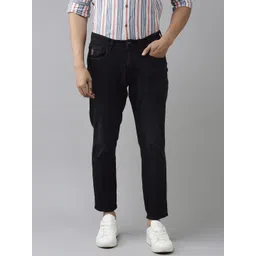 u.s. polo assn. denim co. U S Polo Assn Denim Co Men Black Henry Tapered Fit Stretchable Cropped Jeans-picture-20