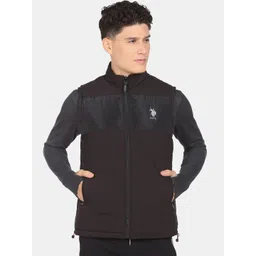 u.s. polo assn. denim co. U S Polo Assn Denim Co Men Black Longline Padded Jacket-picture-30