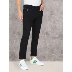 u.s. polo assn. denim co. U S Polo Assn Denim Co Men Black Slim Fit Stretchable Jeans-picture-32