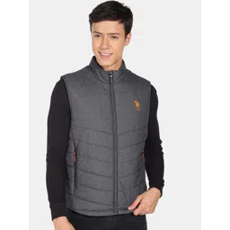 u.s. polo assn. denim co. U S Polo Assn Denim Co Men Plus Size Grey Quilted Jacket-picture-31
