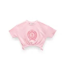 u.s. polo assn. Girls Logo Embroidered Regular Fit Round-Neck T-Shirt image 1