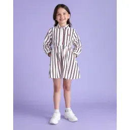 u.s. polo assn. Girls Striped Fit & Flare Dress image 2